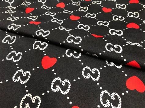 gucci black gold print|Gucci print fabric for sale.